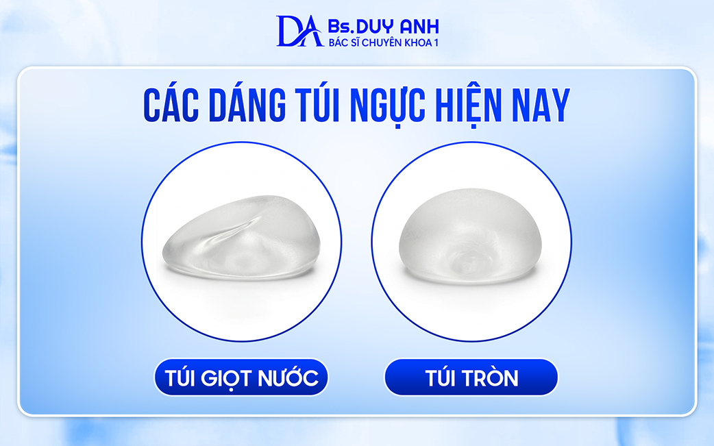 Các dáng túi ngực hiện nay